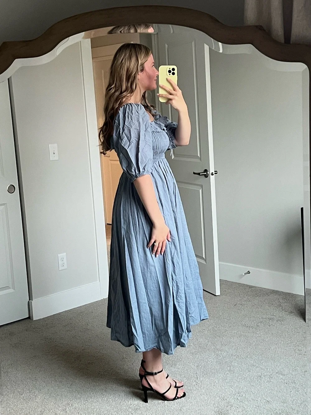 Summer Ruffled Vintage Elegant Backless
A Line Flowy Long Dress - Picture 4 of 4